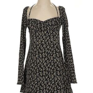 La Hearts Black and Yellow Long Sleeve Sundress